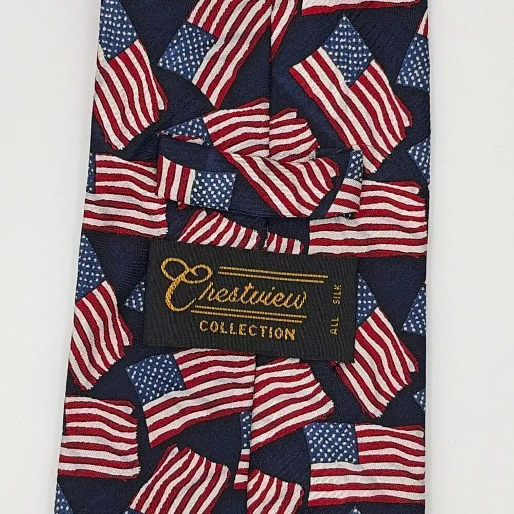 Crestview Collection American Flag Silk Neck Tie‎